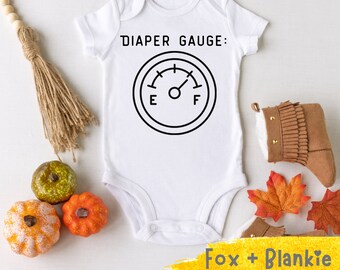 Diaper Gauge Onesie | Unisex Baby Clothes