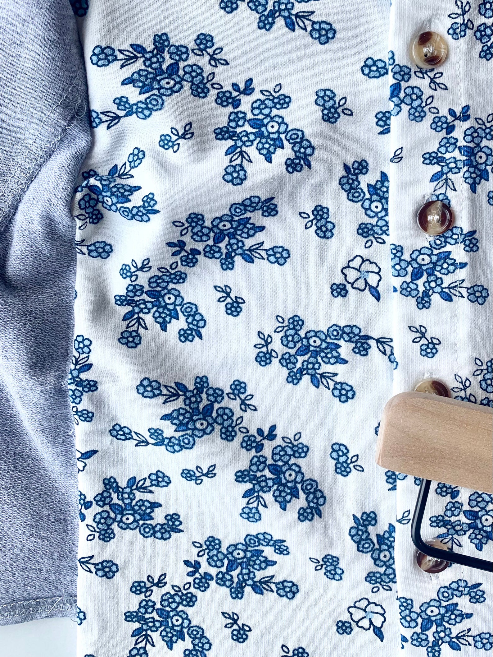 Stylish Baby Boy Outfit With Blue Floral Faux 2 Top and Pants Etsy