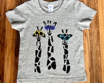 Colorful Baby Giraffe T Shirt | 18M - 5Y | Animal Baby Clothes | Cute Summer Boy Girl Top