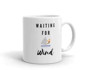 Waiting For Wind Colourful Windsurfer Mug