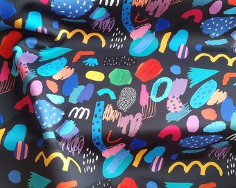 Colorful Neoprene Fabric, Scuba Fabric, Neoprene Fabric, Colorful Print Fabric, Neoprene Fabric by Yard, Techno Fabric, Fabric by meter