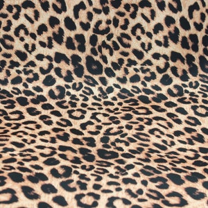 Leopard Fabric, Neoprene Fabric, Leopard Print Fabric, Neoprene Fabric by the Yard, Scuba Techno Fabric, Fabric by meter, Fabric for Coat