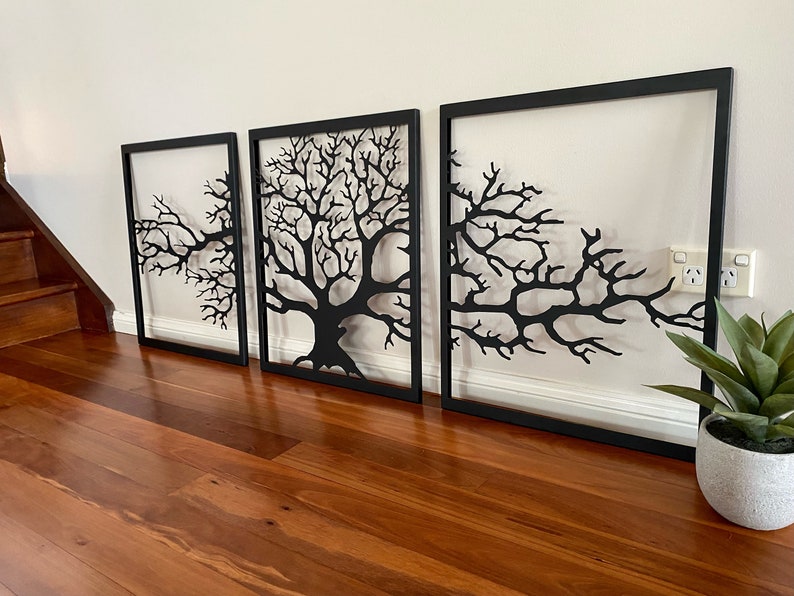 Tree of Life Metal Wall Art, Metal Wall Decor, Tree of Life 3 Panels