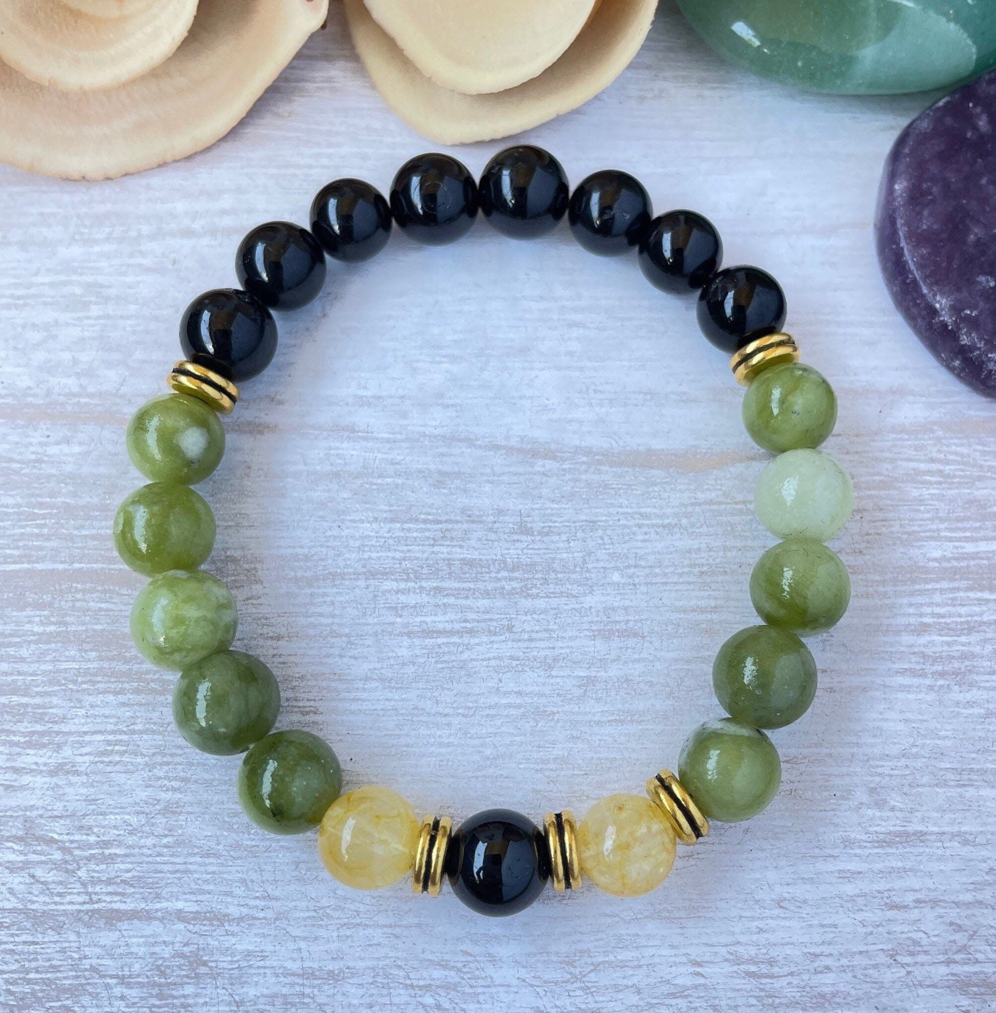 Green aventurine and citrine bracelet discount