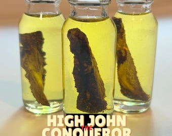 Aceite de raíz de Juan el Conquistador / Poder, suerte, maestría (hoodoo, wicca, paganismo)