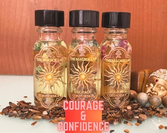 Aceite de coraje y confianza con ojo de tigre/plexo solar, fuerza, éxito, amor propio, abundancia