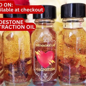 Magnetic Attraction Lodestone ritual oil with antique iron nails add-on