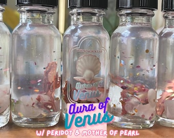 Aura of Venus Intention Oil | Peridot & Mother of Pearl | Glamour Magic for Radiant Presence