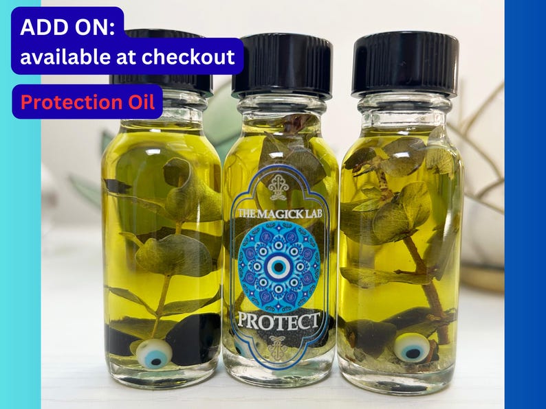 Old iron nails with Protection ritual oil bundle