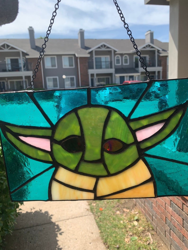 Grogu Mandalorian Stained Glass Baby Yoda Etsy