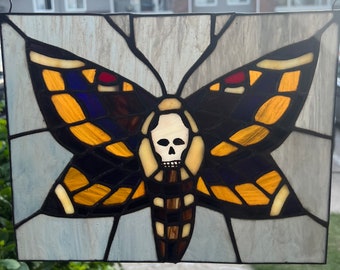 Moth Stained Glass Wall Art - Etsy