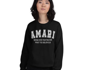 Ana Amari Never Stop Fighting For What You Believe In Overwatch Inspired Unisex Sweatshirt I Great for Gamers