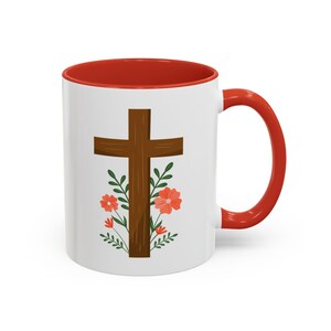 Faith-Inspired Floral Coffee Mug, Christian Mug for Women, Bible Verse Mug, Inspirational Gift, Floral Scripture Mug, Religious Mug