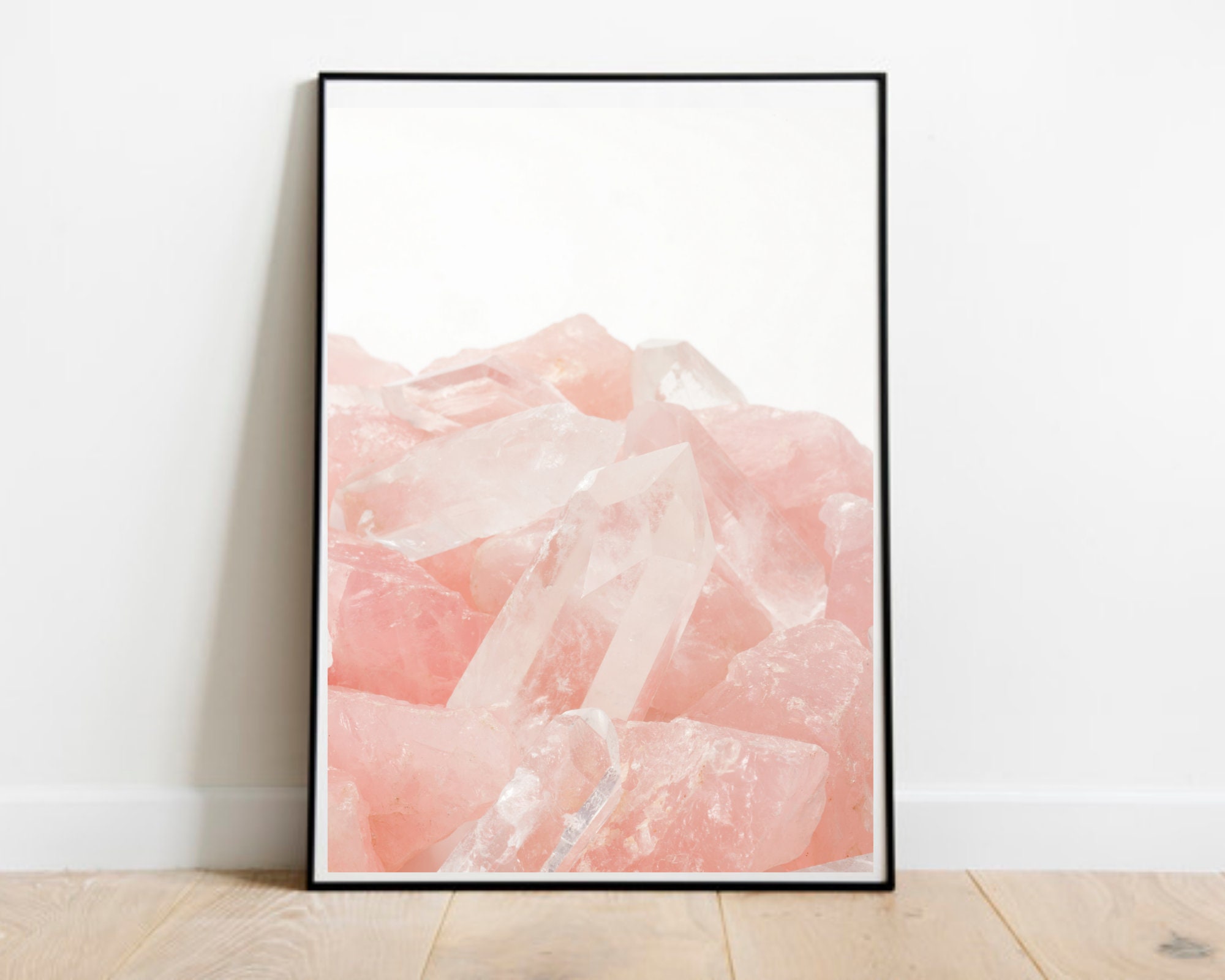 Rose Quartz Crystal Printable Poster For Home Wall Art Decor Etsy