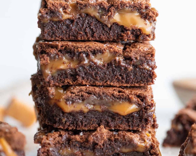 Salted Carmel Brownies | DIY Baking Mix
