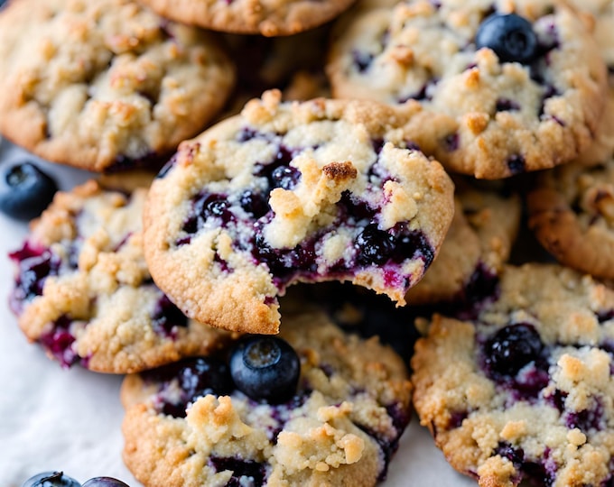Blueberry Streusel Cookies - Recipe Download