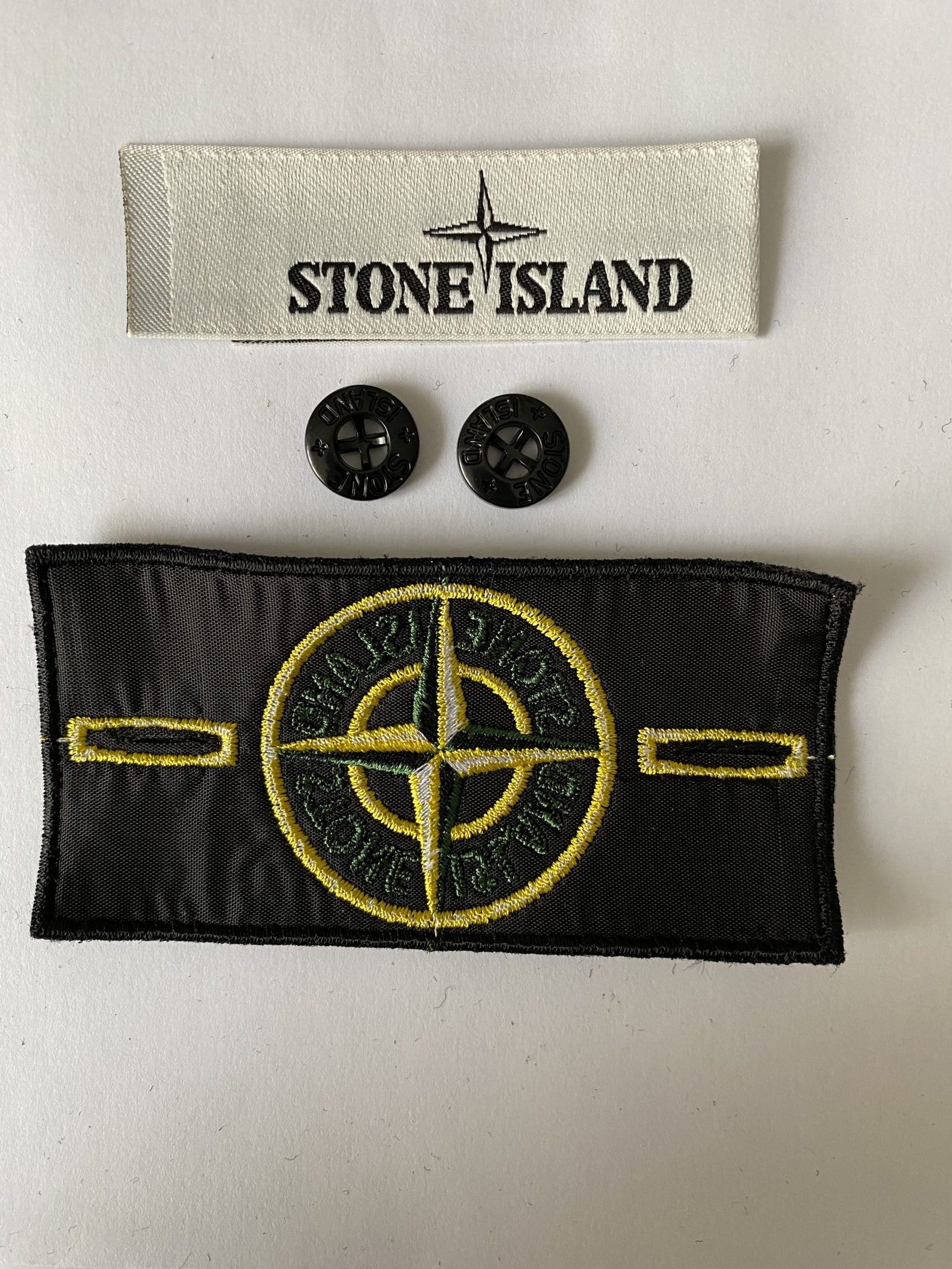 Stone Island Replacement Badge And 2 Buttons Necktag Etsy