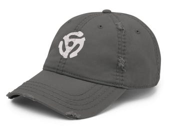 45 RPM Logo Distressed Dad Hat
