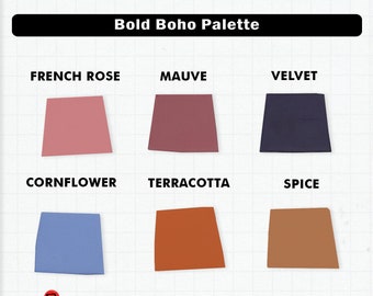 Polymer Clay Color Mixing Recipes for Sculpey Premo - Bold Boho Palette