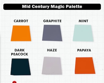 Polymer Clay Color Mixing Recipes for Sculpey Premo - Mid Century Magic Palette