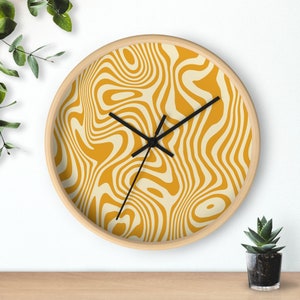 Groovy Retro Wave Style Wall Clocks, Vintage Timepieces  Ideal Retro Lover Gift - Vintage 60s and 70s Inspired Design -10 Inch - Handcrafted