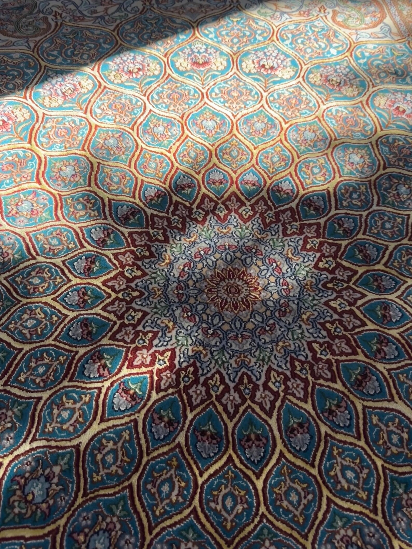 Dome Rug Silk Rug With Design of Gonbad (dome) Motifs, Hand Knotted in US! 6 X 4 ...