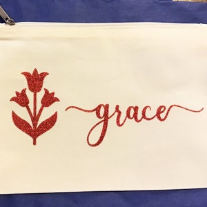 Personalized Makeup Bag, Bridesmaid Cosmetic Bag, Make Up Bag, Cosmetic Bag, Pencil Case, Holiday Gift