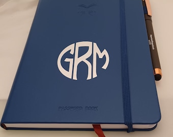 Personalized Password Book with Alphabetical Tabs, Hardcover Notebook