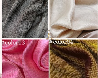 PURE MULBERRY SILK fabric by the yard - Handmade silk - Organic fiber - Vintage textile - Gift for her - Silk apparel fabric - Pattern silk