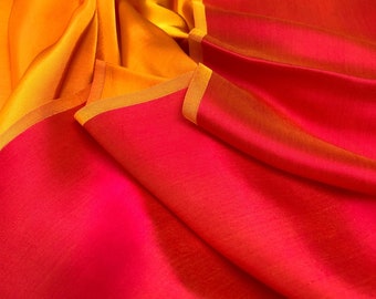 PURE MULBERRY SILK fabric by the yard - Satin silk fabric - Handmade silk - Organic fiber - Dress making - Silk apparel fabric - Fabric silk