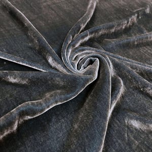 100% MULBERRY SILK VELVET fabric by the yard - Luxury silk velvet for Dress, Skirts, High-End Garment – Gift for women - Silk for sewing
