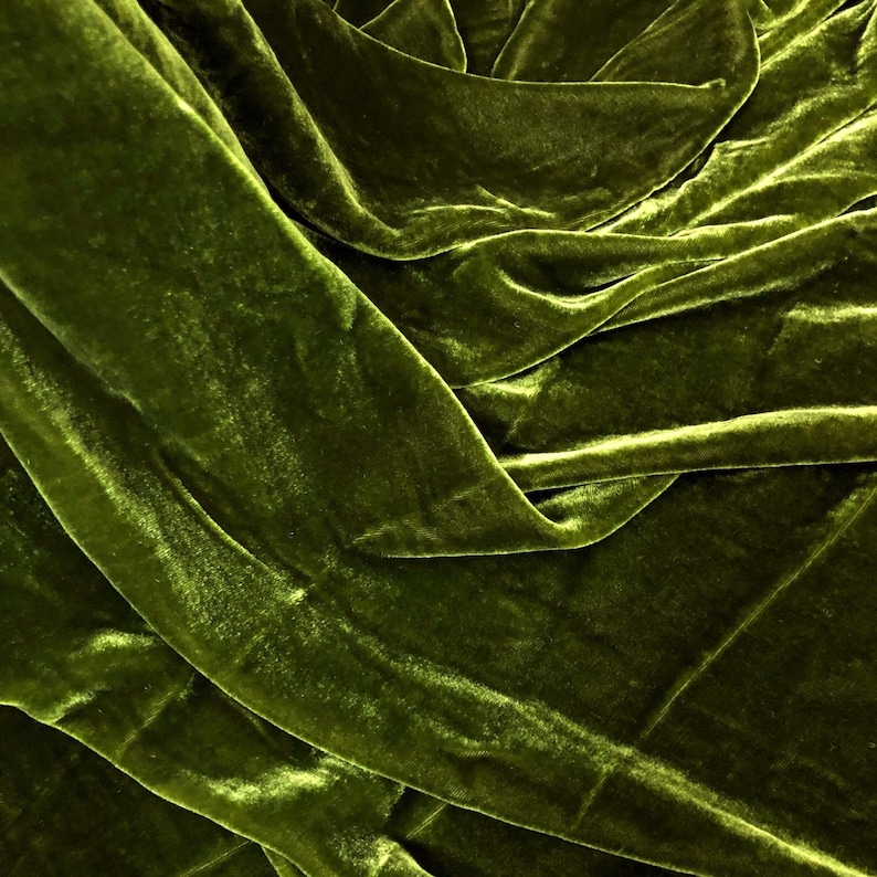100 MULBERRY SILK VELVET Fabric by the Yard Luxury Silk Etsy