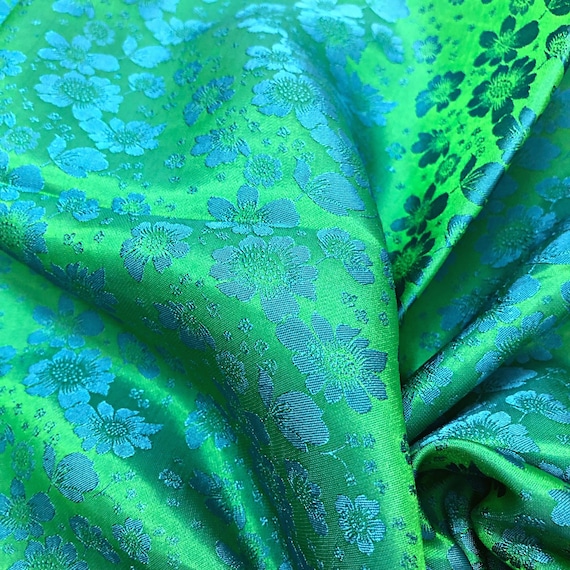 PURE MULBERRY SILK Fabric by the Yard Green Silk With Etsy