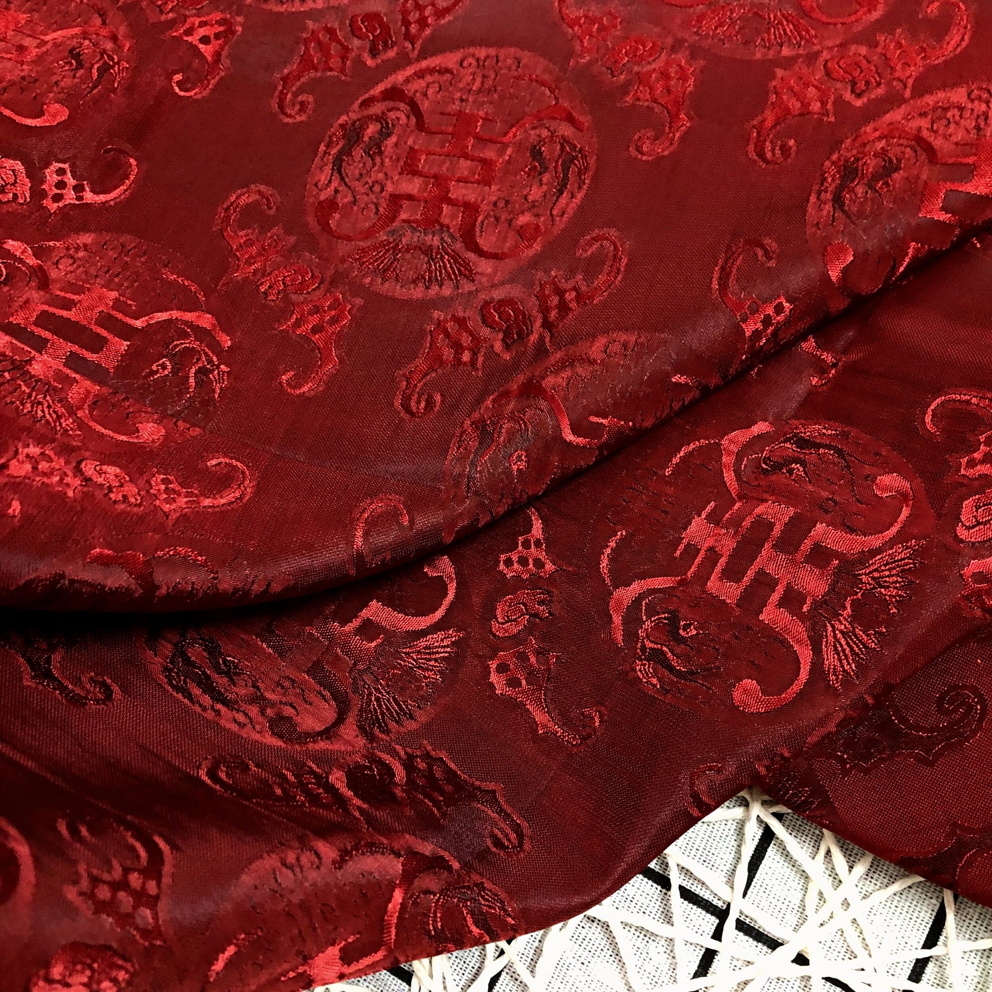 Iridescent Golden Red - Silk Velvet Fabric