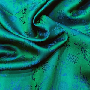 PURE MULBERRY SILK fabric by the yard - Floral silk - Organic fiber - Vintage textile - Dress making - Silk for sewing - Gift for her