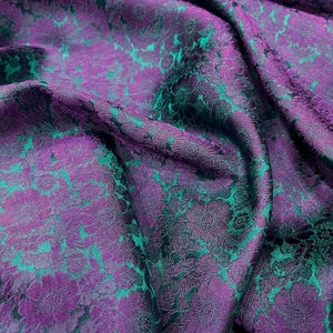 PURE MULBERRY SILK fabric by the yard - Floral silk - Handmade fabric - Organic fiber - Vintage textile - Gift for her - Silk apparel fabric