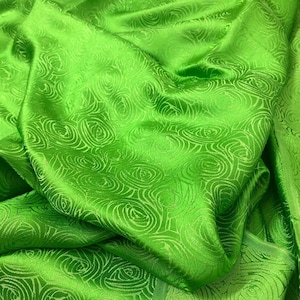 PURE MULBERRY SILK fabric by the yard - Floral silk - Green silk - Handmade fabric - Organic fiber - Silk apparel fabric - Dress making