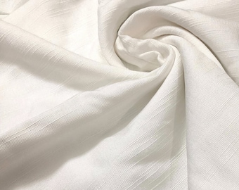 WHITE TUSSAR SILK Fabric by the yard – Pure mulberry silk - Handwoven Tussar Silk Fabric - Textured Silk – Handmade silk - Gift for women