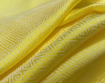 PURE MULBERRY SILK fabric by the yard - Yellow silk - Handmade fabric - Organic fiber - Dress making - Silk for sewing - Gift for her