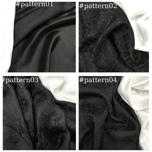 Tecido PURE MULBERRY SILK a jarda - Tecido de seda preto - Tecido feito à mão - Fibra orgânica - Têxtil vintage - Confecção de vestidos