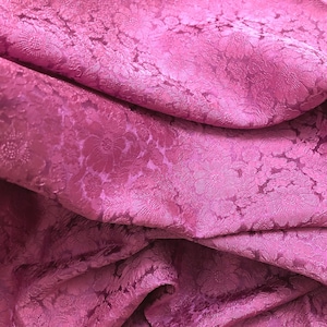 PURE MULBERRY SILK fabric by the yard - Chrysanthemum pattern - Floral silk - Handmade silk - Organic fiber - Dress making - Silk for sewing