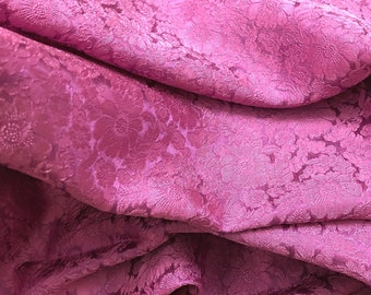 PURE MULBERRY SILK fabric by the yard - Chrysanthemum pattern - Floral silk - Handmade silk - Organic fiber - Dress making - Silk for sewing