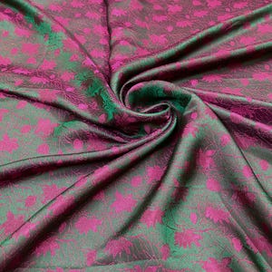 FLORAL MULBERRY SILK fabric by the yard - Fabric silk - Handmade fabric - Organic fiber - Sewing clothes - Gift for her - Silk for Sewing