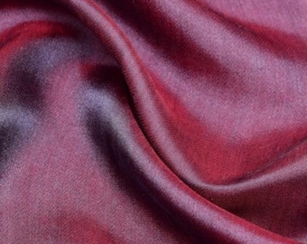 MULBERRY SILK fabric by the yard - Red satin silk - Handmade fabric - Organic fiber - Vintage textile - Gift for women - Silk for sewing