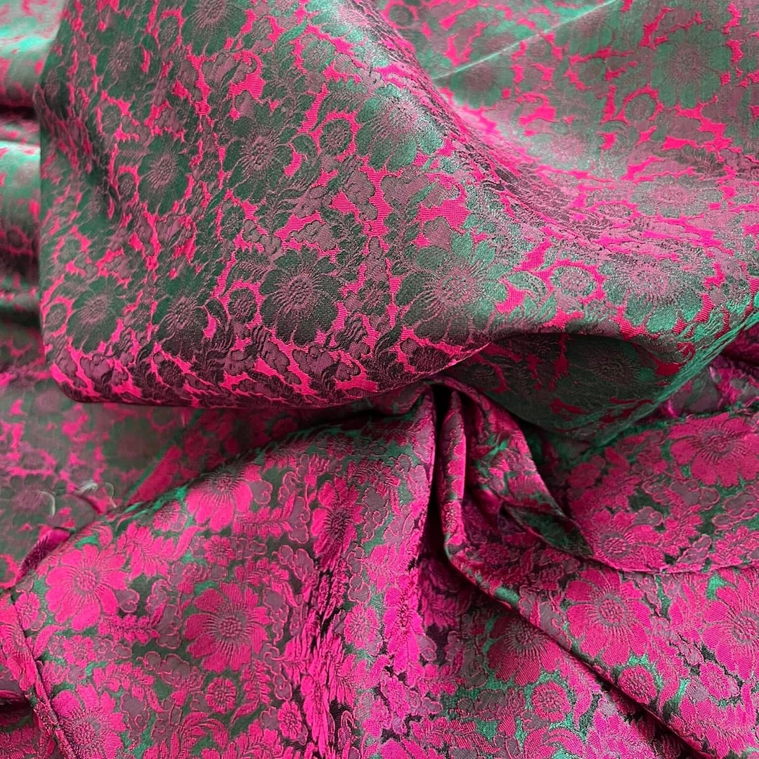 Silk Examples PURE MULBERRY SILK Fabric by the Yard - Floral Silk - Organic Fiber ...