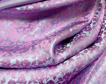 Zijdestof met bloemen - MULBERRY SILK-stof op maat gesneden - Handgemaakte zijde - Biologische vezels - Kleding maken - Cadeau voor haar - Zijde kledingstof
