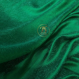 PURE MULBERRY SILK fabric by the yard - Green silk fabric - Handmade silk - Organic fiber - Fabric silk - Gift for women - Silk for sewing