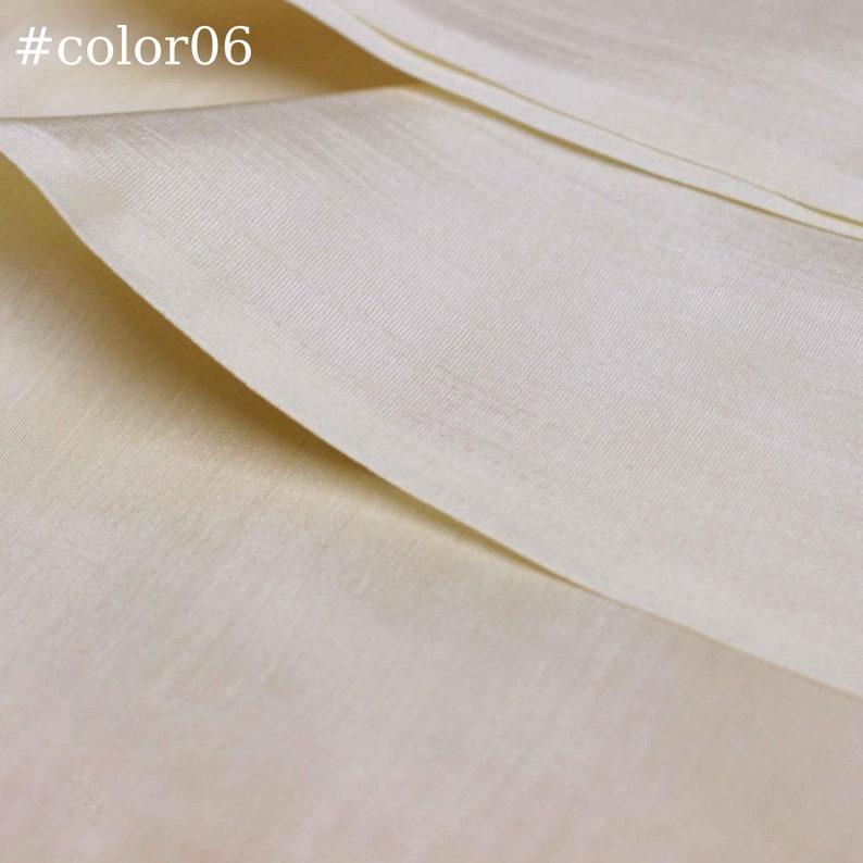 100 PURE MULBERRY SILK Habotai Fabric by the Yard Solid Etsy