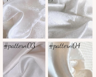 FLORAL MULBERRY SILK fabric by the yard - White silk pattern fabric - Handmade silk - Organic fiber - Silk apparel fabric - Dress making