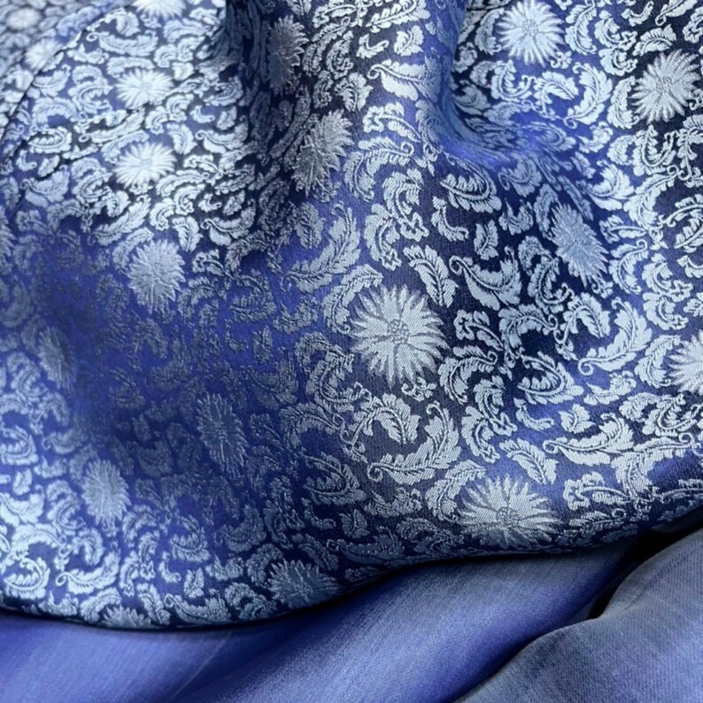 PURE MULBERRY SILK Fabric by the Yard Flower Silk Fabric Etsy